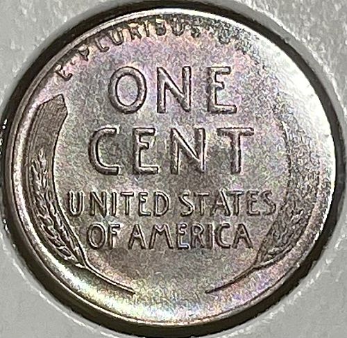1942-D Lincoln Wheat Penny &bull; Natural Colorful Toning Choice BU Condition