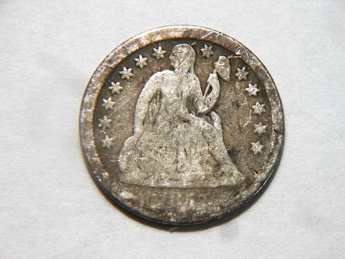 1857-P Silver Seated Liberty Dime