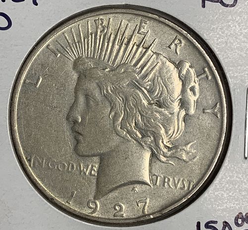 1927-D Peace Dollar, AU50 (9084)