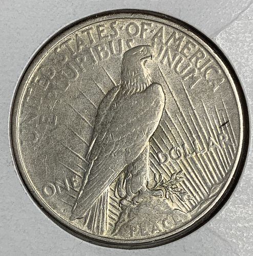 1927-D Peace Dollar, AU50 (9084)