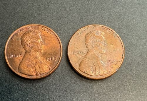 1983 Penny Error Coins