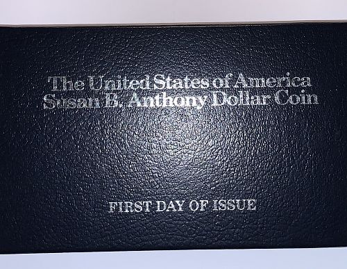 3 Coin Set 1979 Susan B. Anthony Dollar Coin P D & S First Day of Issue with COA