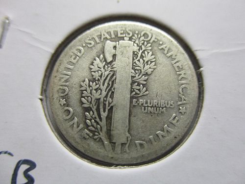 1923  Mercury Dime.  Item: 10 M23-22.