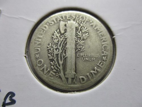 1934  Mercury Dime.  Item: 10 M34-15.