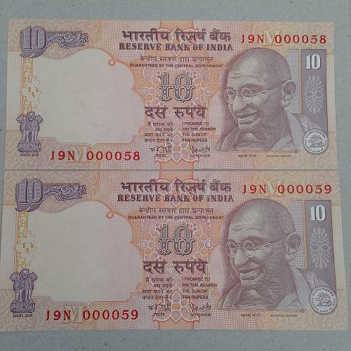 2008....000058  and   59.....INDIA UNC   NOTES