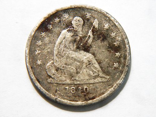 1840-O (No Drapery) Silver Seated Liberty Quarter