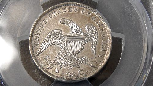 Super attractive 1831 Bust Quarter, Large Letters, AU - details cleaned.