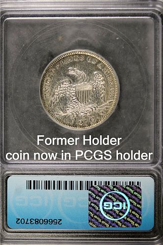 Super attractive 1831 Bust Quarter, Large Letters, AU - details cleaned.