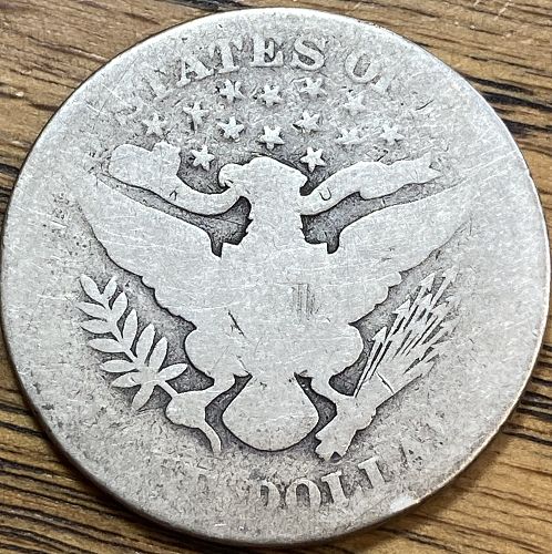 1902 barber half dollar in ALMOST GOOD condition