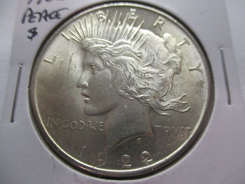 1922  Peace Dollar.  Item: DP 22-22.