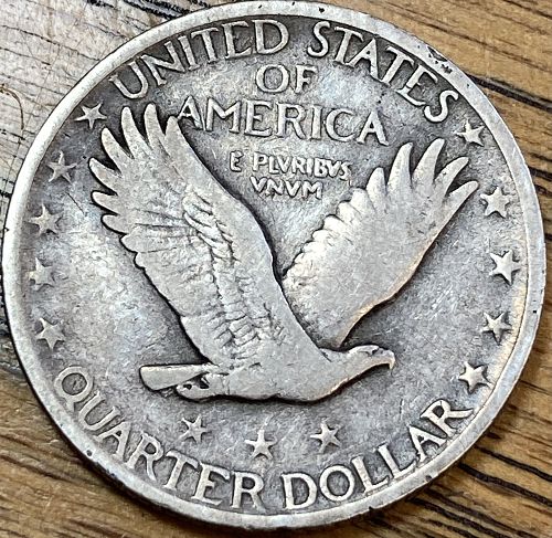 1923 standing liberty quarter in VERY GOOD condition