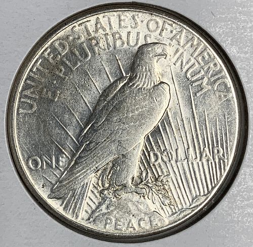 1923-S Peace Silver Dollar, AU+, (9133)