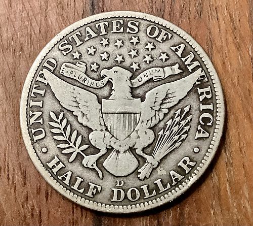 1913-D Barber Half Dollar VG+ Full Rims Partial 7 Letter LIBERTY Tough Date!