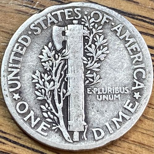 1934 mercury dime in VERY GOOD condition