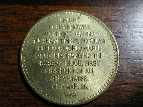 President Dwight D Eisenhower 1953-1961 token NICE !