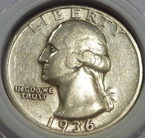 1936-D VERY FINE Washington Quarter F ( AA-04 )