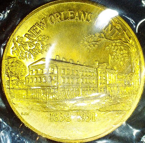 New Orleans Mint Treasury Department Commemorative Coin Token Medal