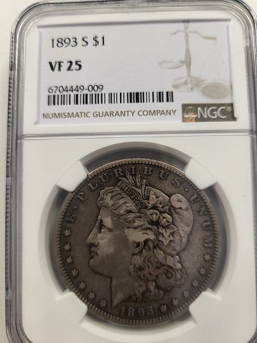 1893 S Morgan Dollar VF-25