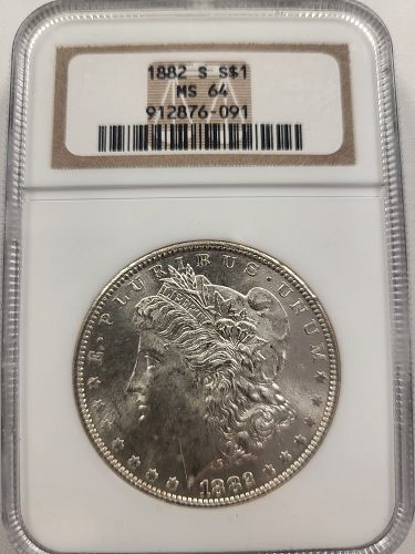 1882 S Morgan Dollar MS-64