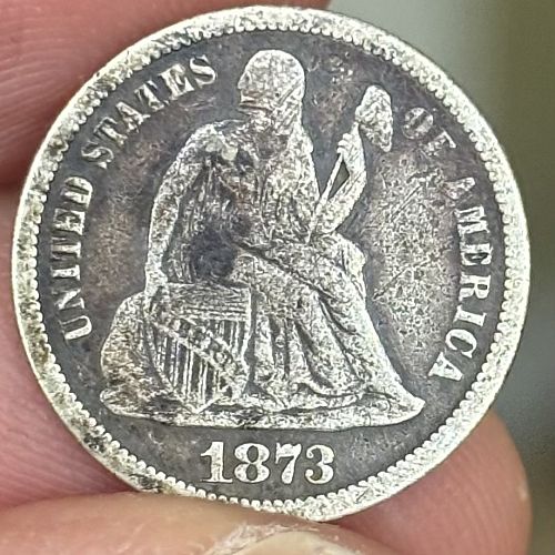 1873 op3 Seated Liberty 🗽 Dime