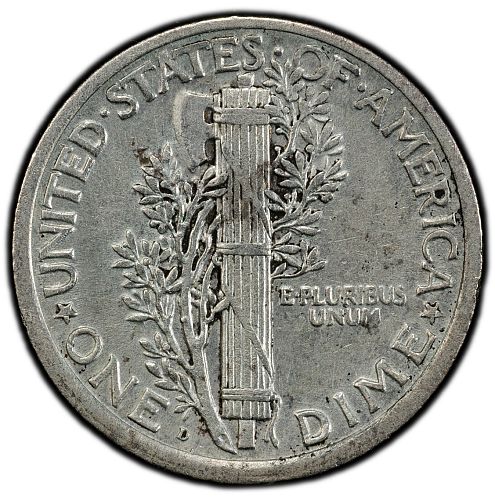 1924-D Silver Mercury Dime - PCGS AU Detail Cleaned - Better Date