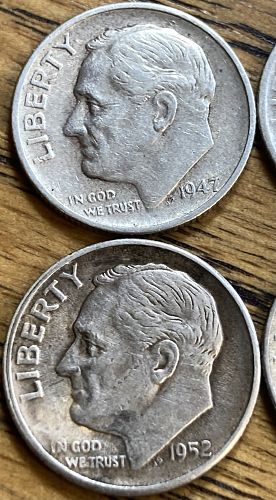 6 different date San Francisco Roosevelts in VERY FINE-EXTREMELY FINE condition