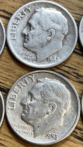 6 different date San Francisco Roosevelts in VERY FINE-EXTREMELY FINE condition