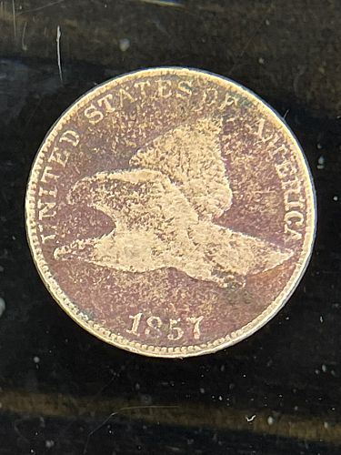 1857-P Flying Eagle Cent - Great Color!