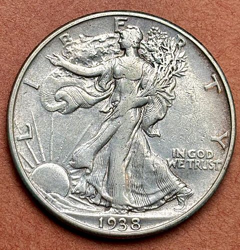 1938-D Walking Liberty VF++   KEY DATE