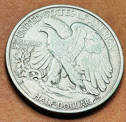1938-D Walking Liberty VF++   KEY DATE