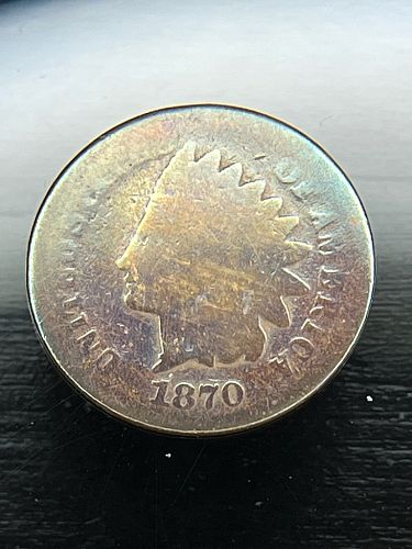 1870-P Shallow N - Indian Head Cent