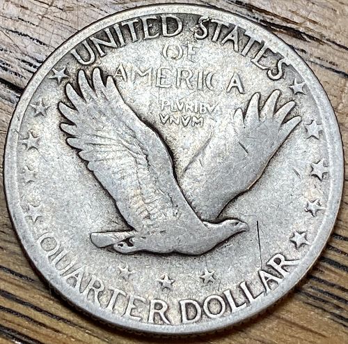 1920S standing liberty quarter in VERY GOOD condition