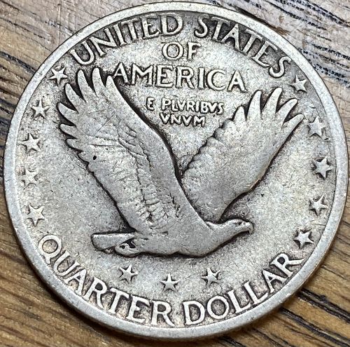 1923 standing liberty quarter in VERY GOOD condition
