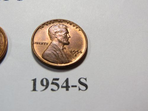 1954-P 1954-D 1954-S LINCOLN WHEAT CENTS (LOT OF 3 CENTS) LOT J081