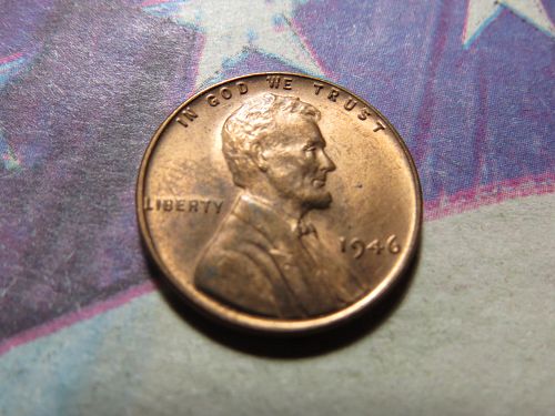 1946-P LINCOLN WHEAT CENT - SHELL CASE COPPER - LOT J060