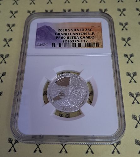 2010-S Grand Canyon Silver Quarter NGC PF69 UCam $25 VALUE w/Free 1/2 Goldback*