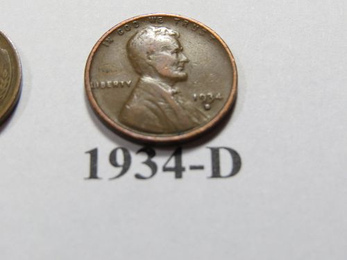 1934-P 1934-D LINCOLN WHEAT CENTS ( LOT OF 2 Coins ) LOT J024