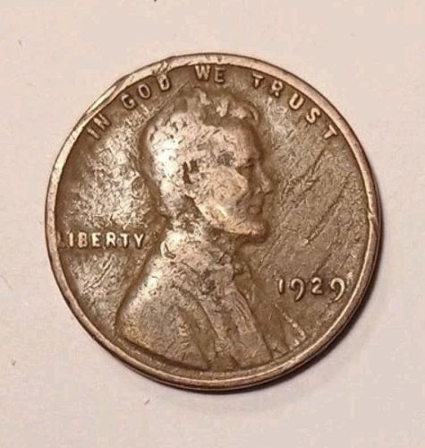 1929 Lincoln Wheat Cent Lamination Peel Error