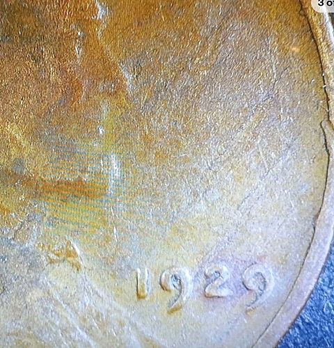 1929 Lincoln Wheat Cent Lamination Peel Error