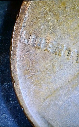 1929 Lincoln Wheat Cent Lamination Peel Error