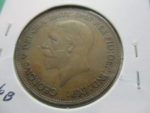 1929  Great Britain One Penny.  King George V.  Item: FO GB 29-01.