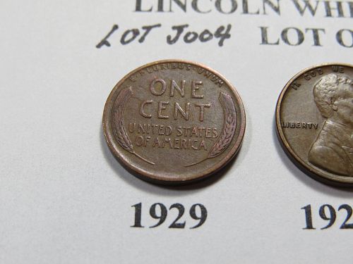1929-P 1929-D 1929-S LINCOLN WHEAT CENTS  (LOT OF 3 Coins) LOT J004