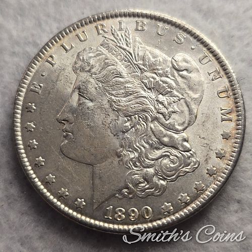 1890 ~ Morgan Dollar ~ AU 58