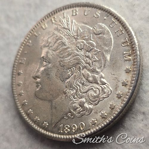 1890 ~ Morgan Dollar ~ AU 58