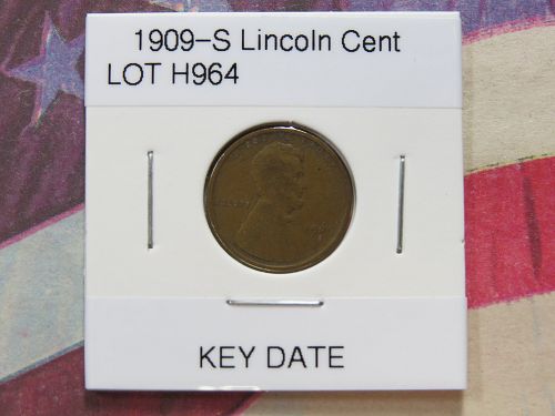 1909-S  LINCOLN WHEAT CENT - NICE COIN - LOT H964