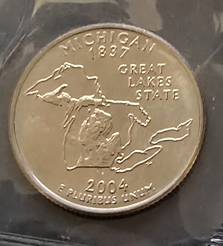 2004-P Michigan State Quarter - BU in Original Mint Cello (M1)
