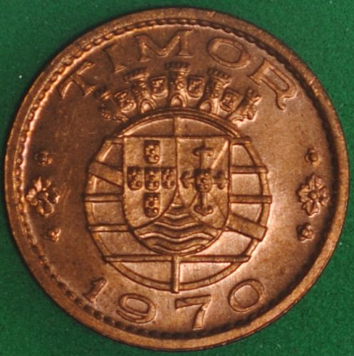 1970 Timor 20 Centavos UNC