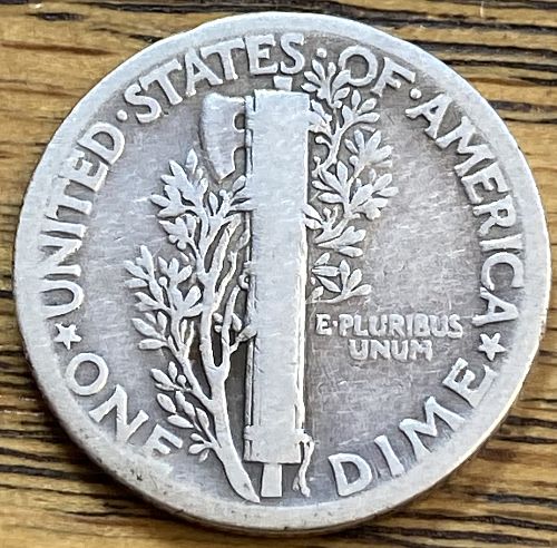 1925 mercury dime in VERY GOOD condition