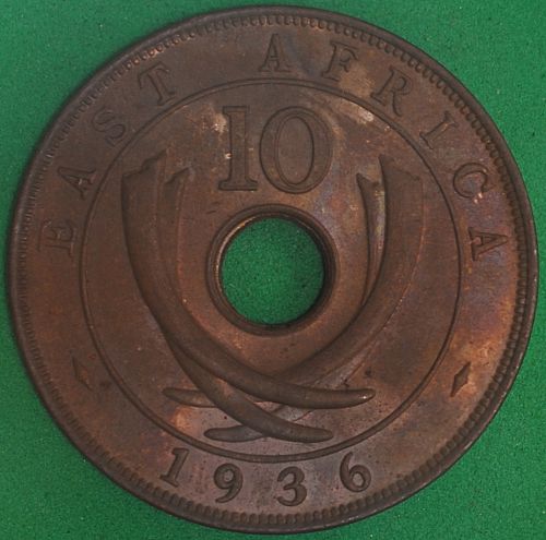 1936KN East Africa 10 Cents UNC