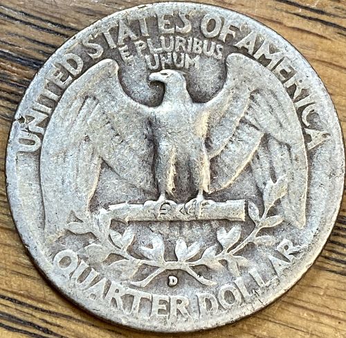 1943D Washington quarter in GOOD condition